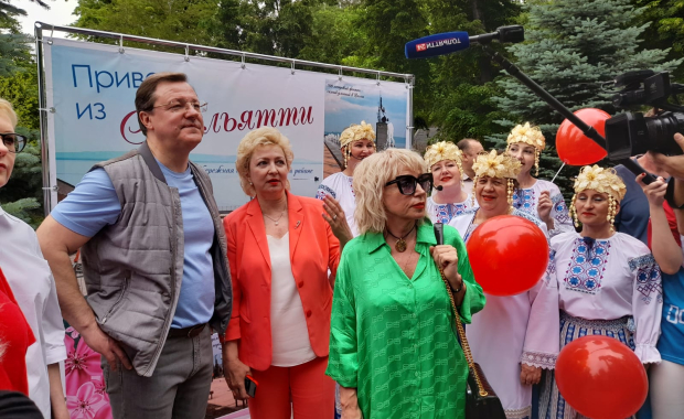 Площадка телеканала ТОЛЬЯТТИ 24 на фестивале «Пресса-2023» в Струковском саду Самары. 27.05.2023