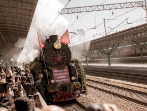 В память о тех, кто брал Берлин. На железнодорожном вокзале Самары торжественно встретили Поезд Победы во главе с легендарным паровозом «Лебедянка»