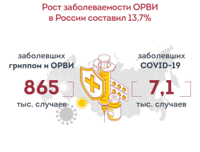 Заболеваемость ОРВИ в России выросла на 13,7% — школы и детсады закрываются