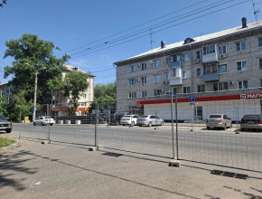 С 12 июня проезжая часть в районе жилого дома №104 по улице Ленина будет перекрыта