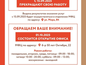 МФЦ информирует. Обновления в адресах офисов МФЦ в Тольятти