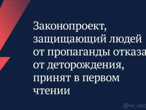 В первом чтении принят законопроект, защищающий людей от пропаганды отказа от деторождения