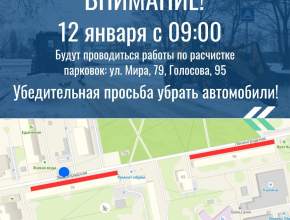 Завтра в Центральном районе расчистят парковки