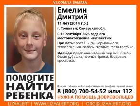 В Тольятти ищут 11-летнего мальчика