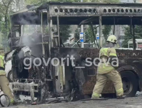 Автобус 91-го маршрута сгорел в Самаре